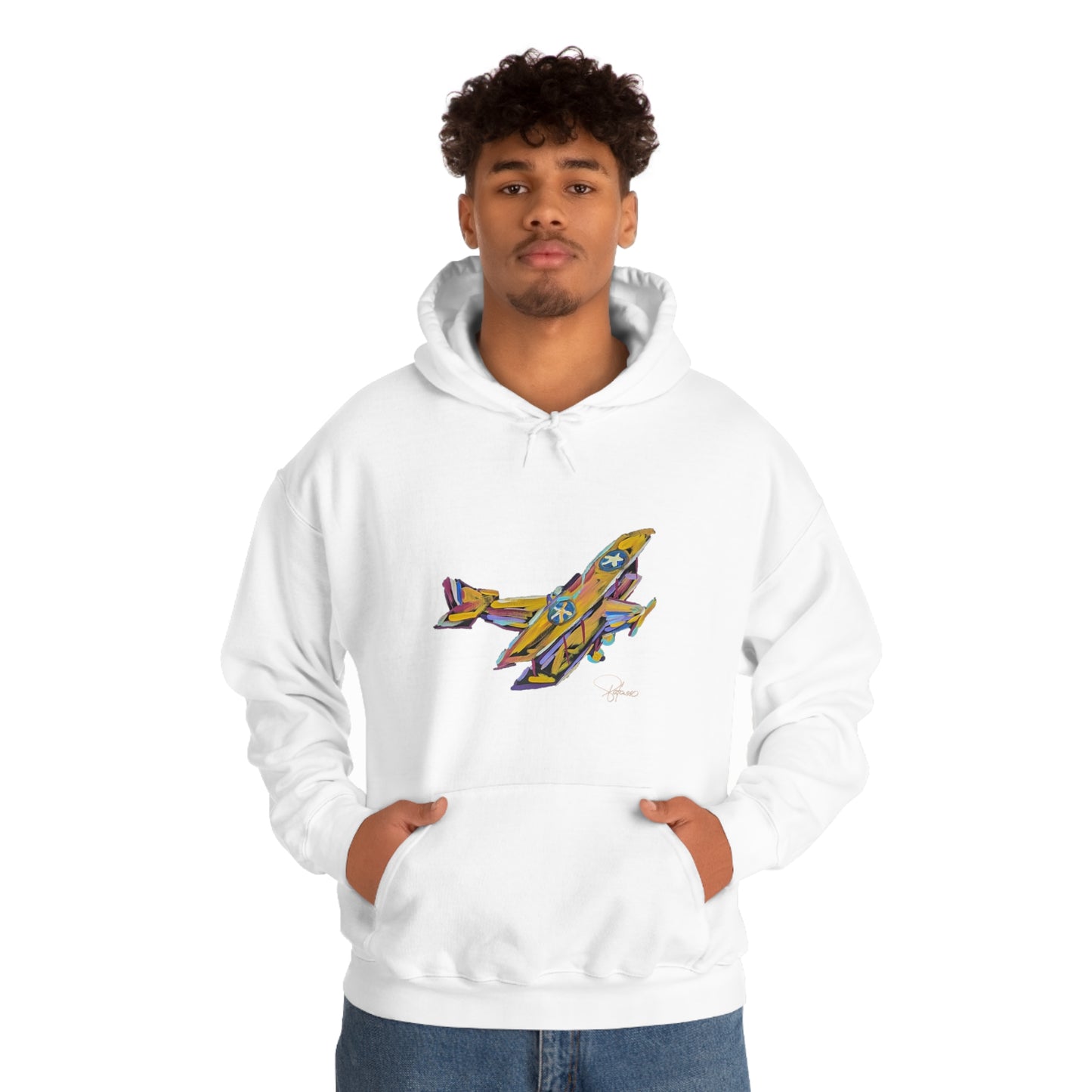 Fly High Towards Your Dreams Airplane Unisex Heavy Blend™ Hooded Sweatshirt | Patcasso