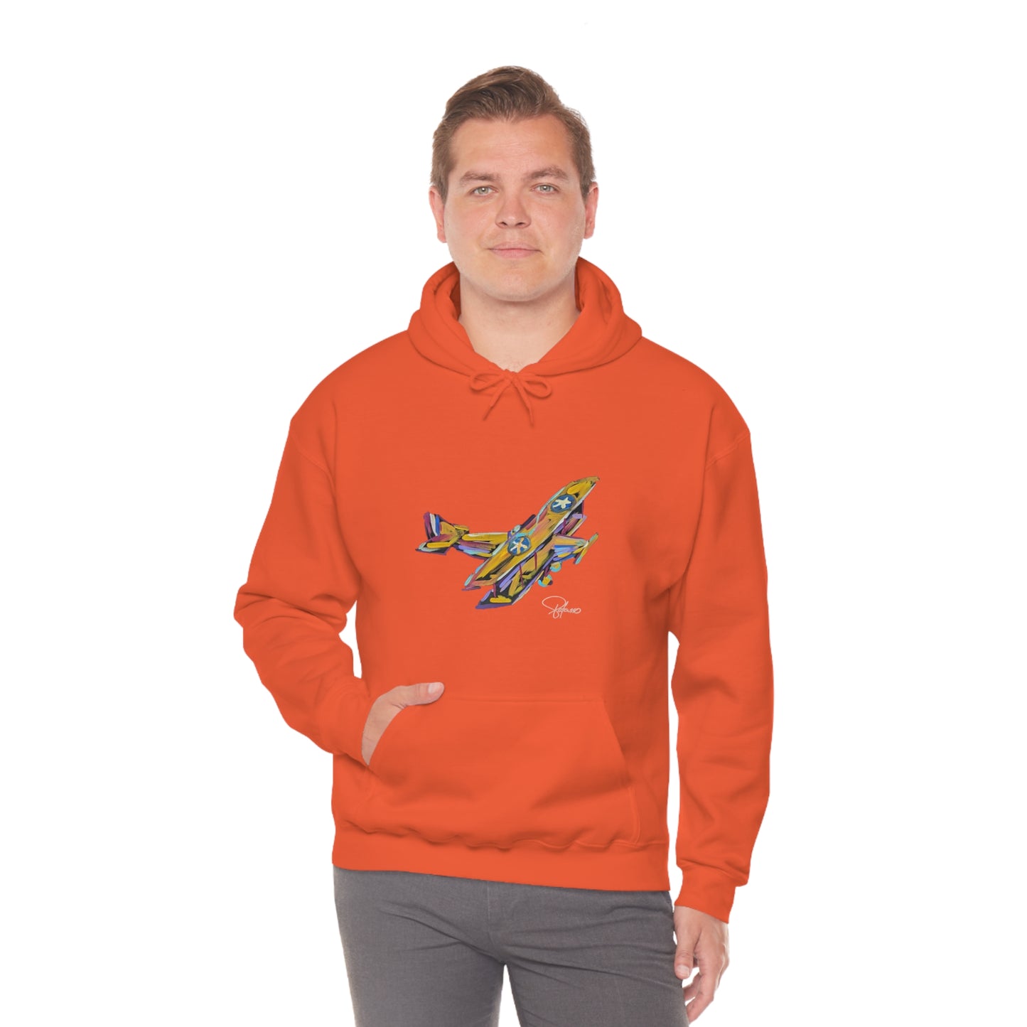 Fly High Towards Your Dreams Airplane Unisex Heavy Blend™ Hooded Sweatshirt | Patcasso