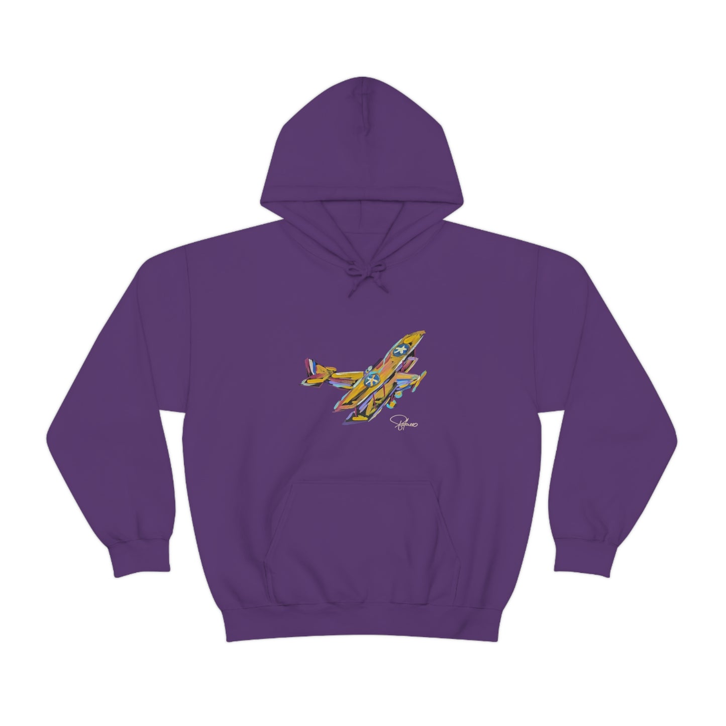 Fly High Towards Your Dreams Airplane Unisex Heavy Blend™ Hooded Sweatshirt | Patcasso