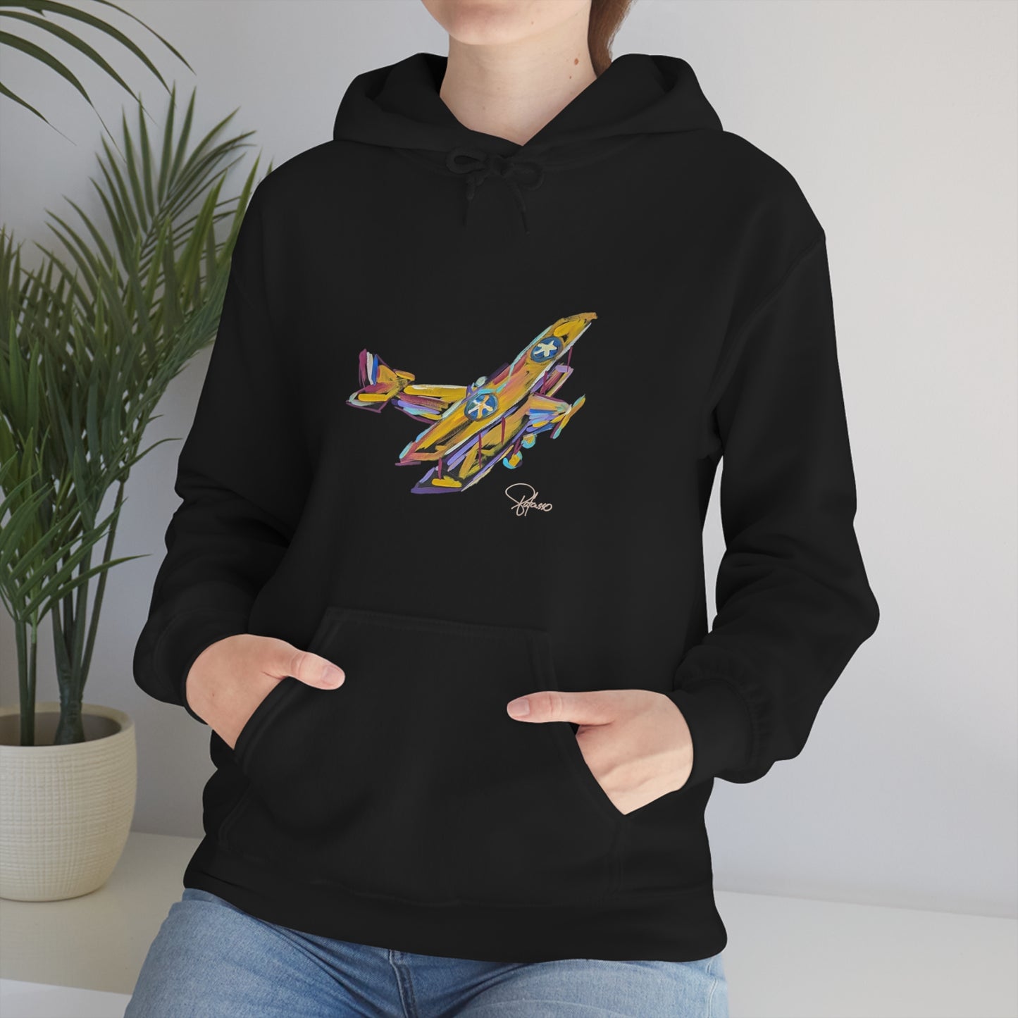 Fly High Towards Your Dreams Airplane Unisex Heavy Blend™ Hooded Sweatshirt | Patcasso