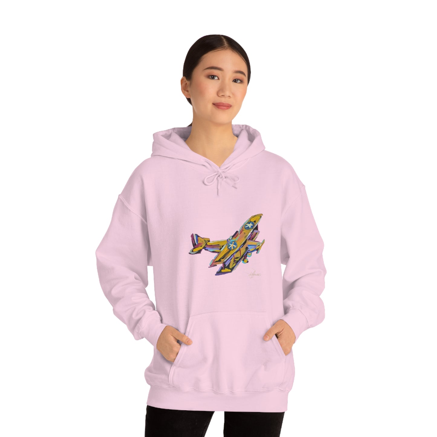 Fly High Towards Your Dreams Airplane Unisex Heavy Blend™ Hooded Sweatshirt | Patcasso