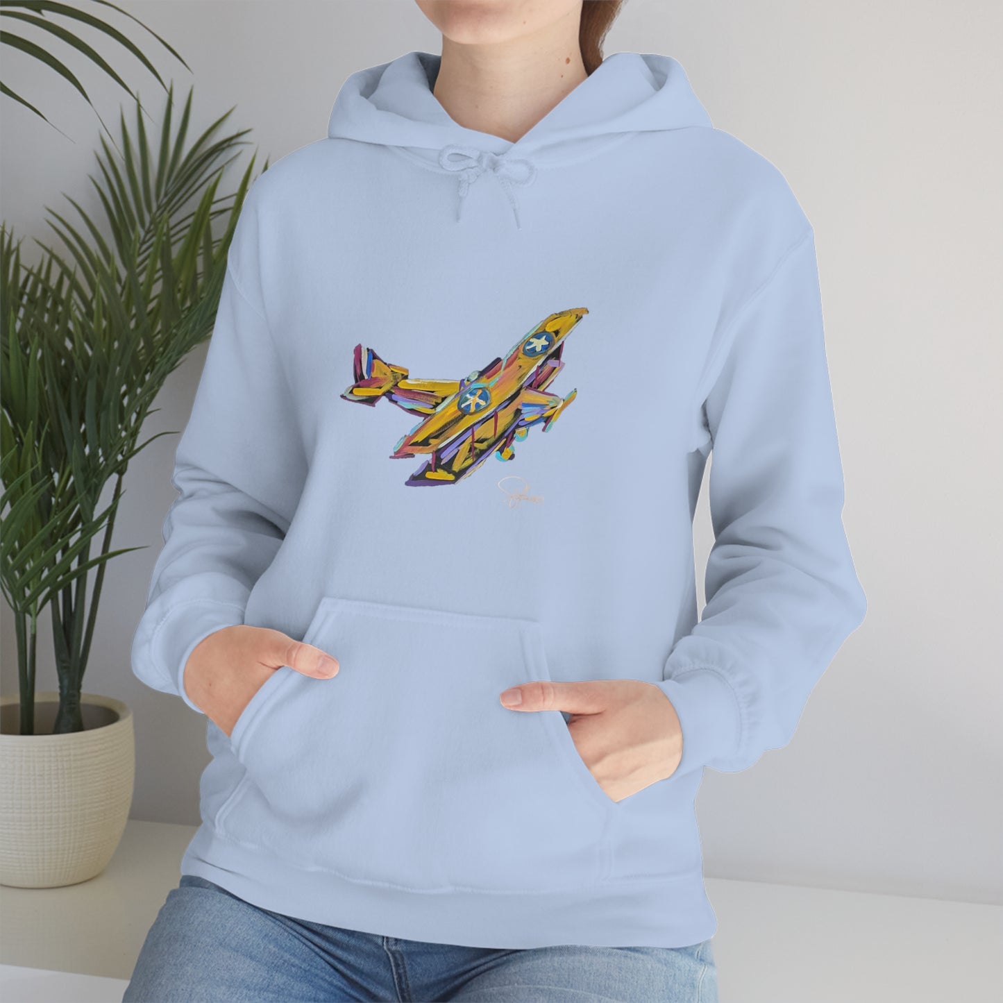 Fly High Towards Your Dreams Airplane Unisex Heavy Blend™ Hooded Sweatshirt | Patcasso