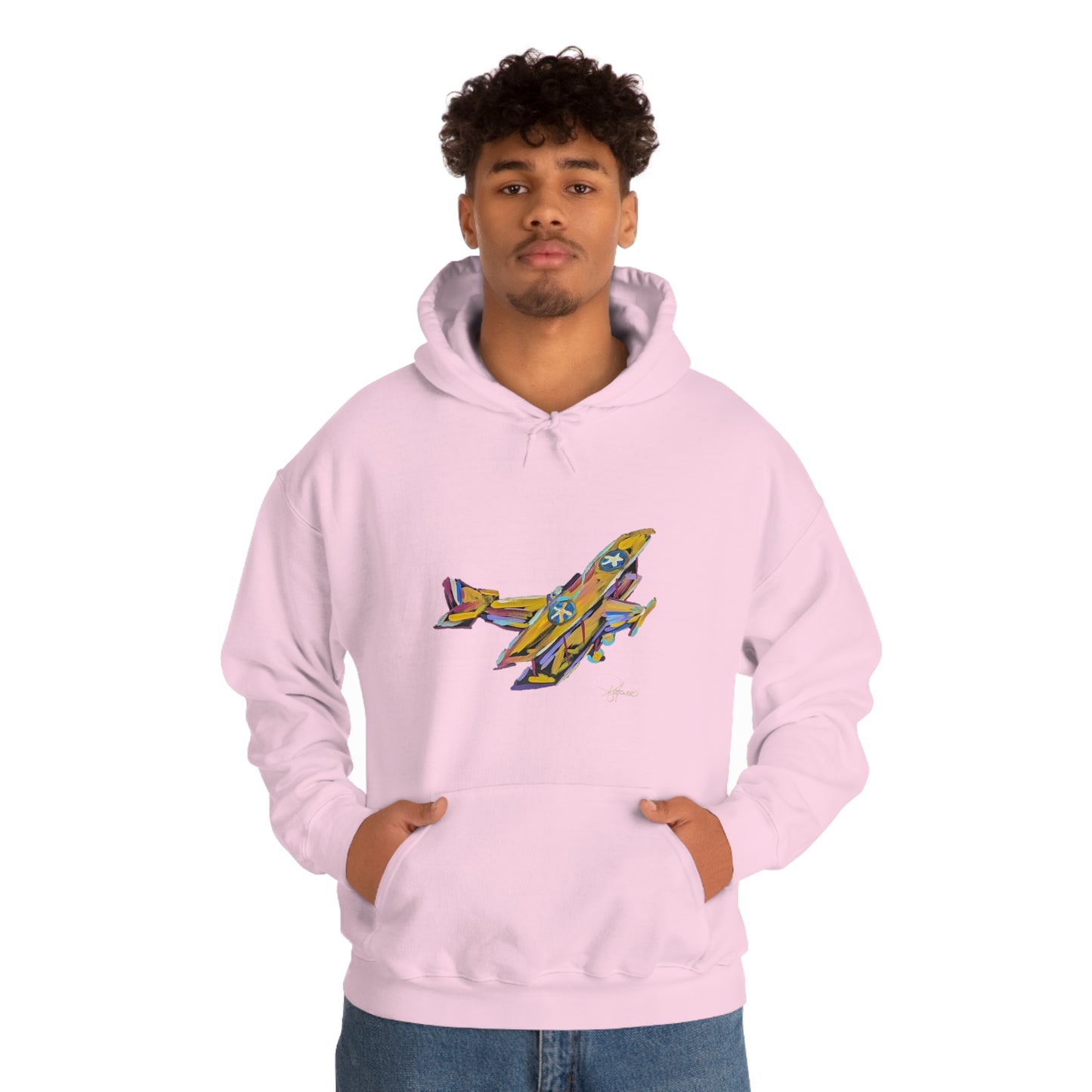 Fly High Towards Your Dreams Airplane Unisex Heavy Blend™ Hooded Sweatshirt | Patcasso