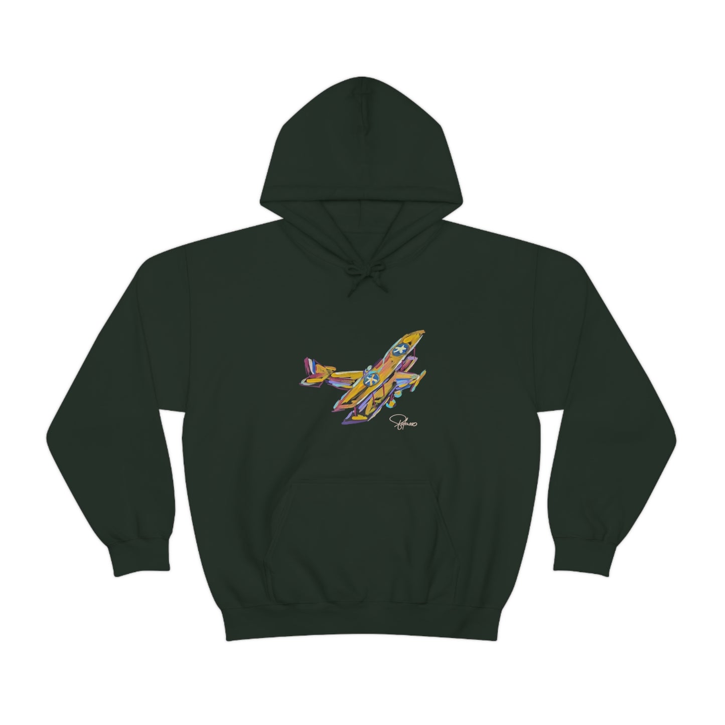 Fly High Towards Your Dreams Airplane Unisex Heavy Blend™ Hooded Sweatshirt | Patcasso