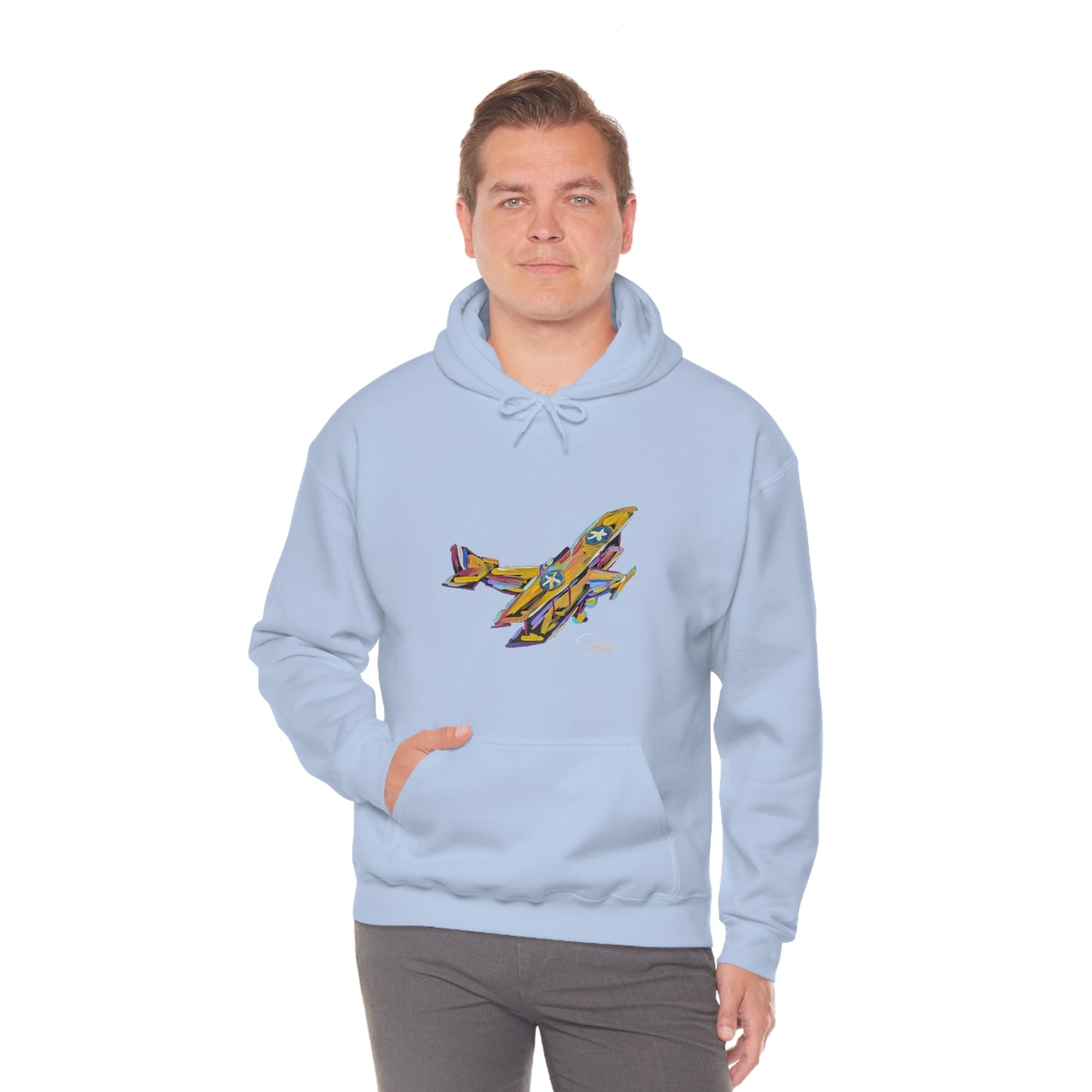 Fly High Towards Your Dreams Airplane Unisex Heavy Blend™ Hooded Sweatshirt | Patcasso