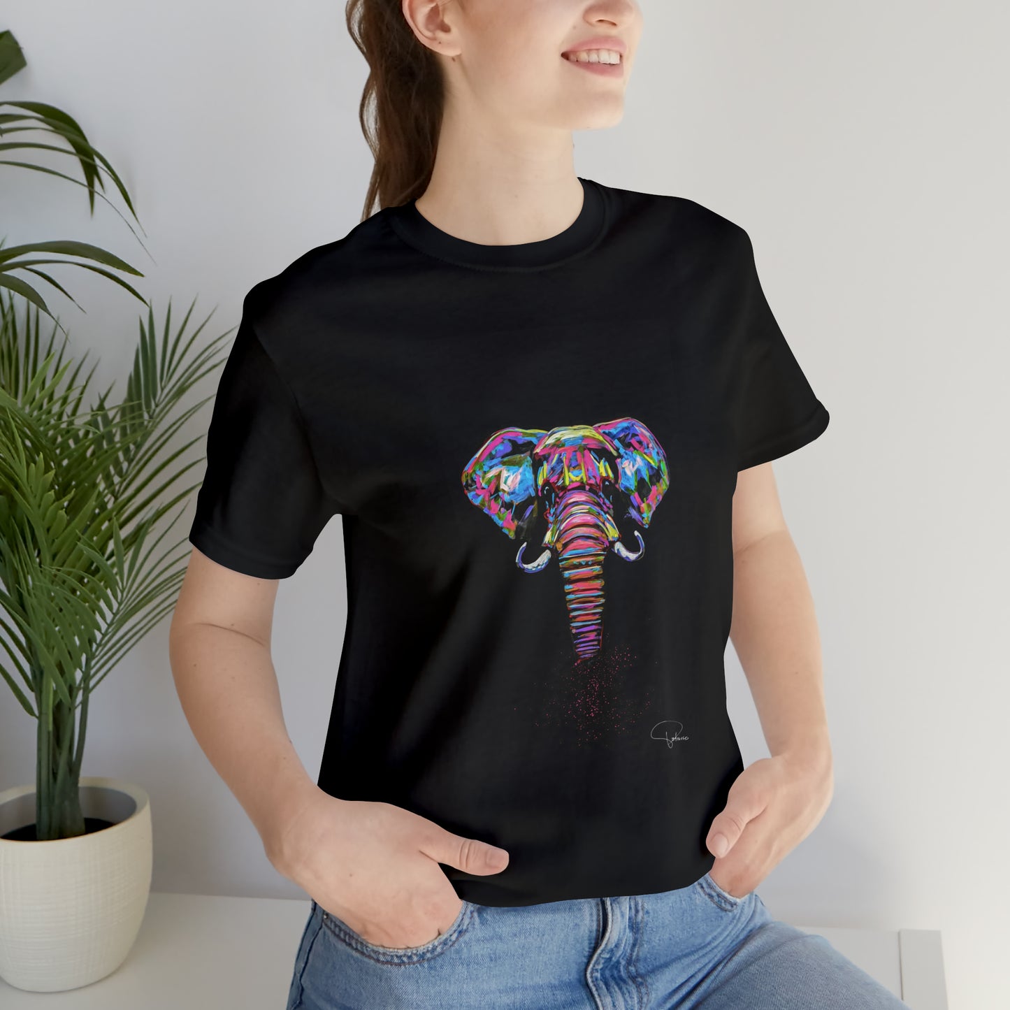 Elephant Painted Art Unisex Jersey Short Sleeve Tee | Patcasso