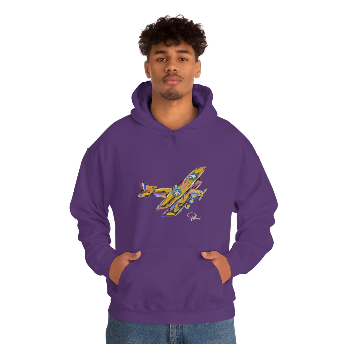 Fly High Towards Your Dreams Airplane Unisex Heavy Blend™ Hooded Sweatshirt | Patcasso