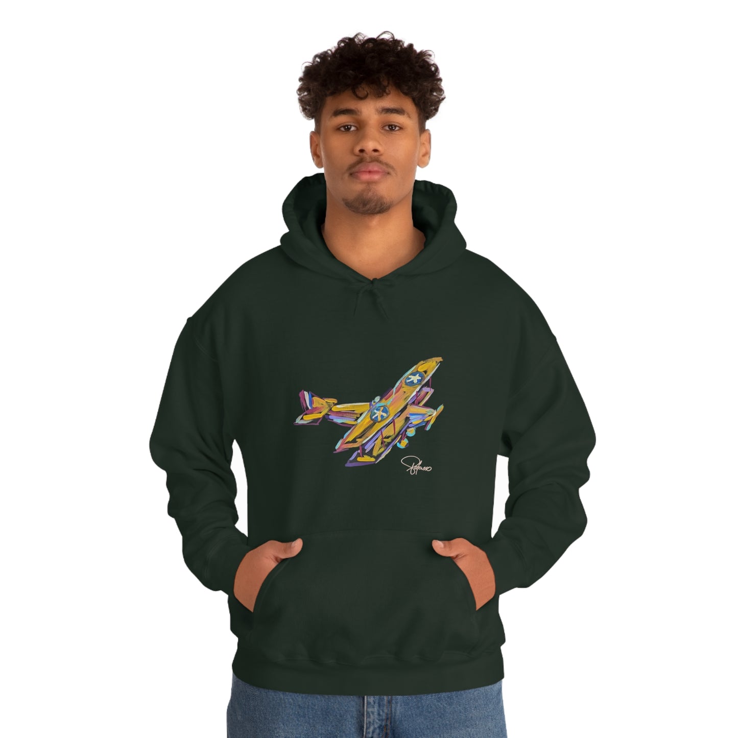 Fly High Towards Your Dreams Airplane Unisex Heavy Blend™ Hooded Sweatshirt | Patcasso