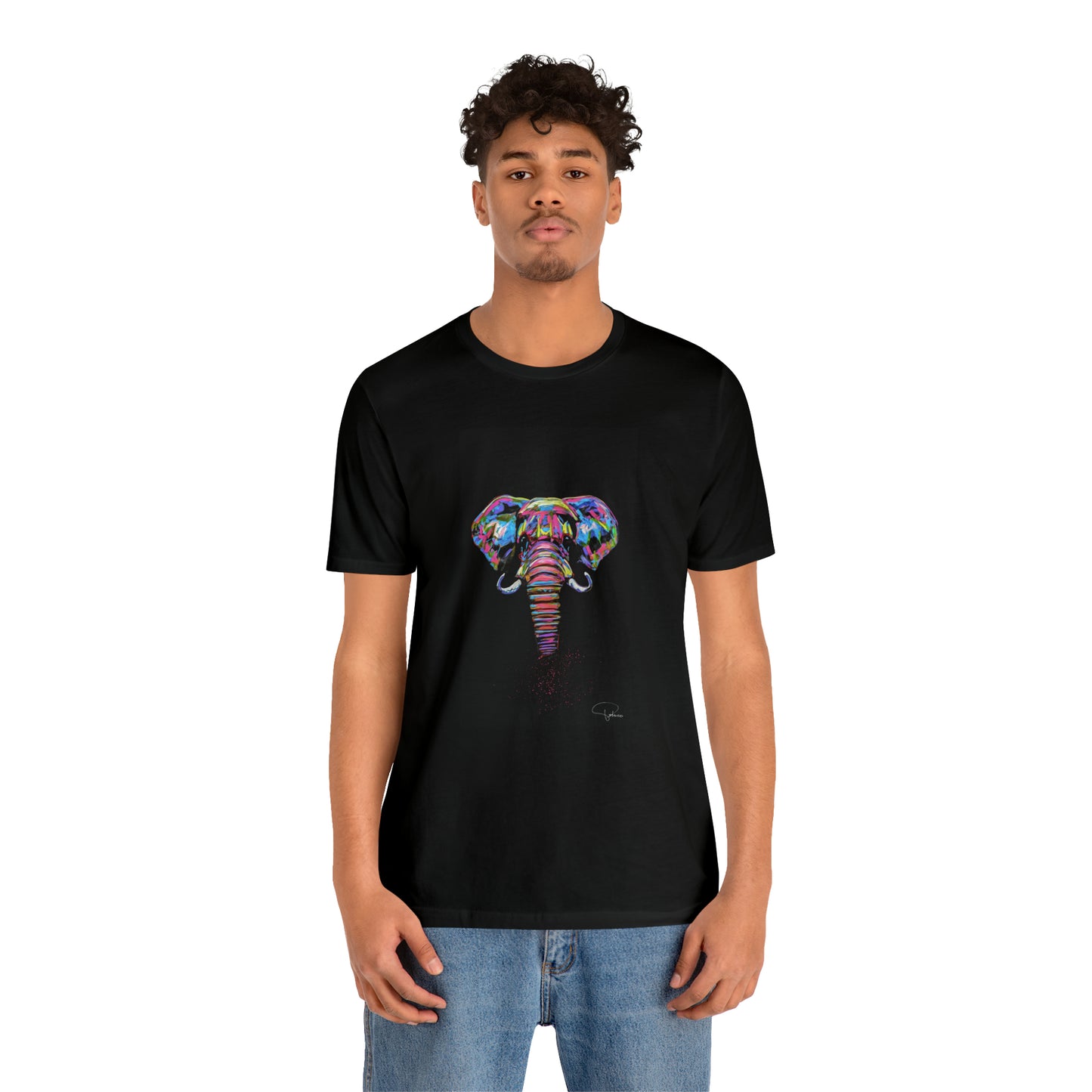 Elephant Painted Art Unisex Jersey Short Sleeve Tee | Patcasso