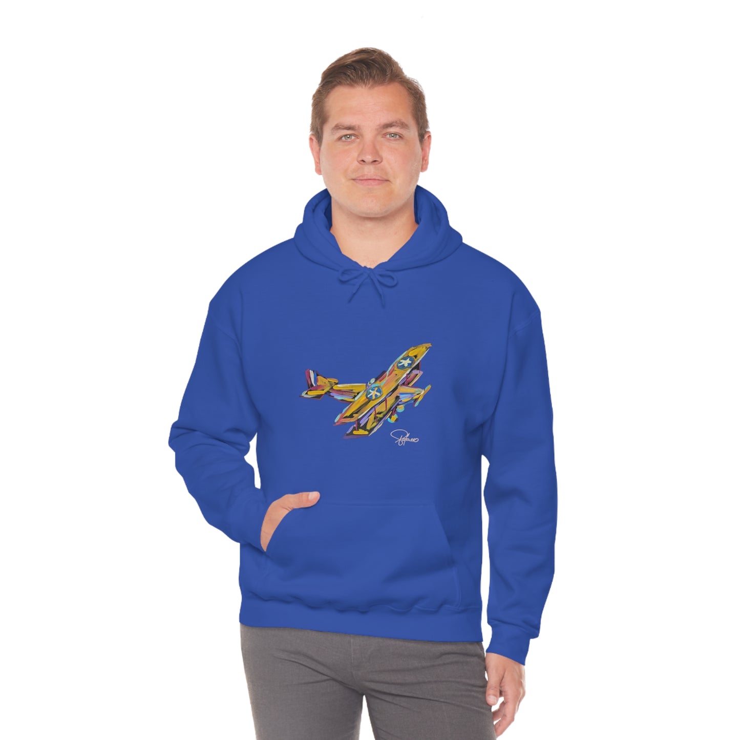 Fly High Towards Your Dreams Airplane Unisex Heavy Blend™ Hooded Sweatshirt | Patcasso