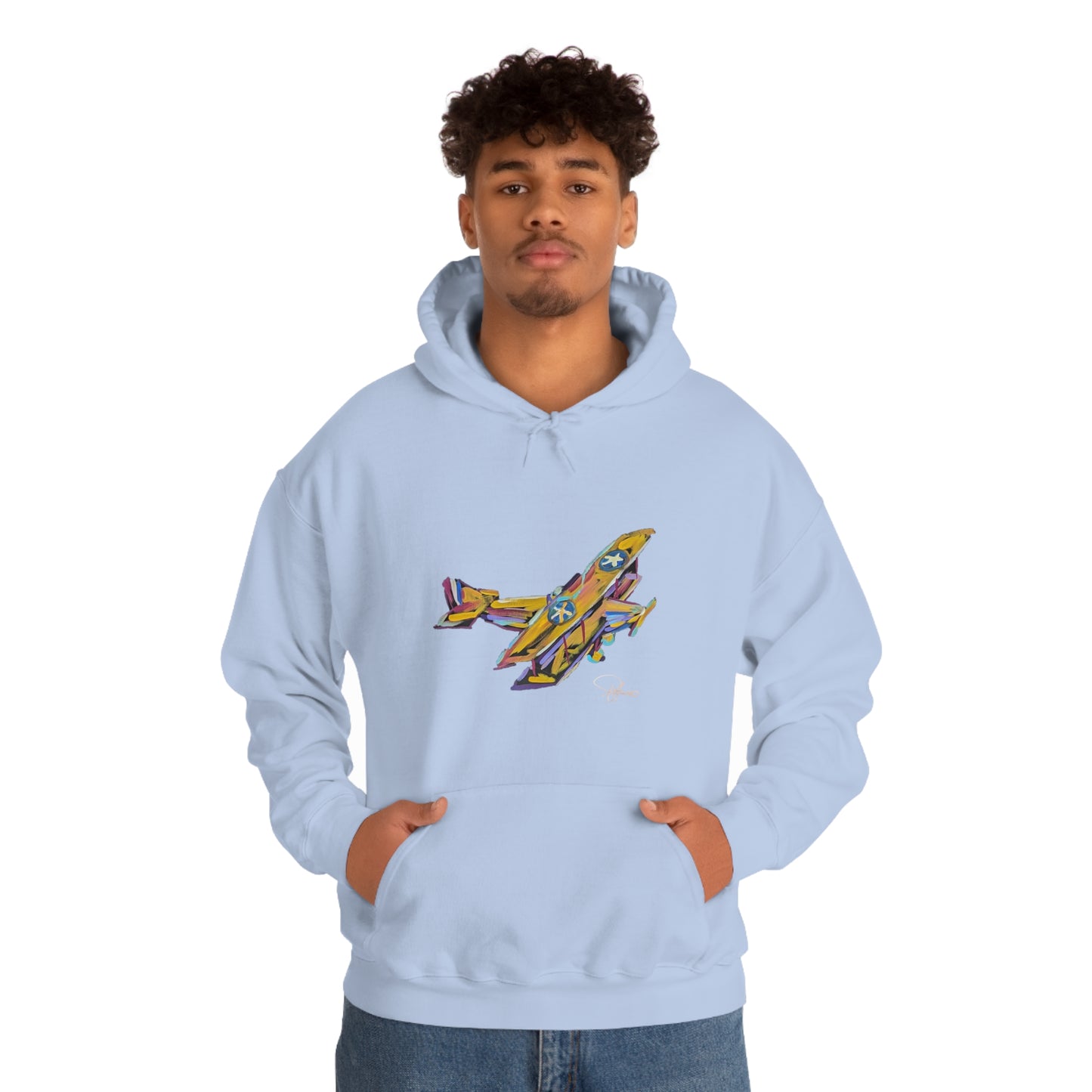 Fly High Towards Your Dreams Airplane Unisex Heavy Blend™ Hooded Sweatshirt | Patcasso