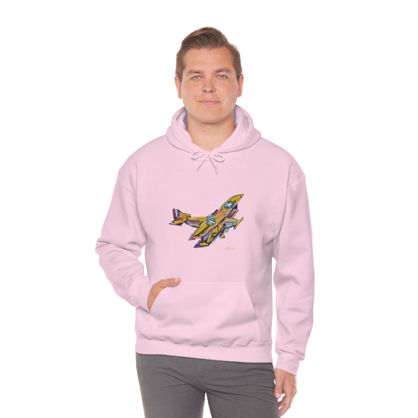 Fly High Towards Your Dreams Airplane Unisex Heavy Blend™ Hooded Sweatshirt | Patcasso