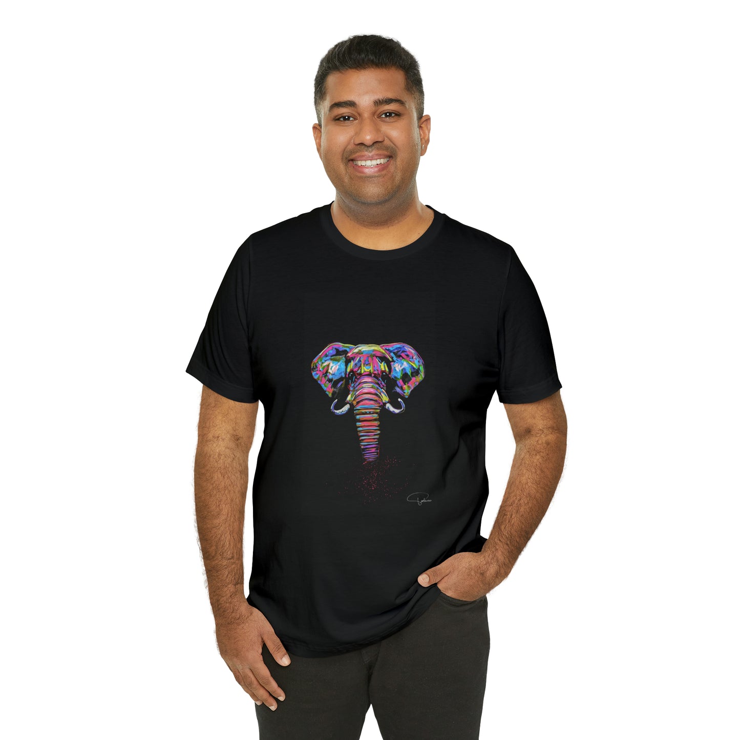 Elephant Painted Art Unisex Jersey Short Sleeve Tee | Patcasso