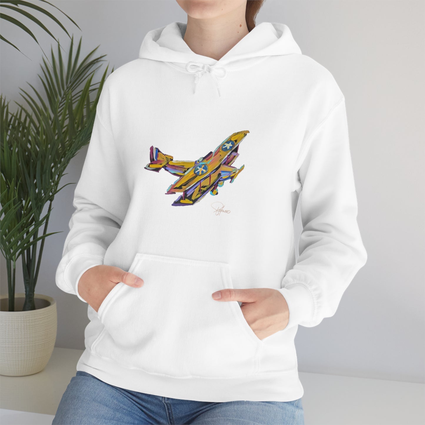 Fly High Towards Your Dreams Airplane Unisex Heavy Blend™ Hooded Sweatshirt | Patcasso