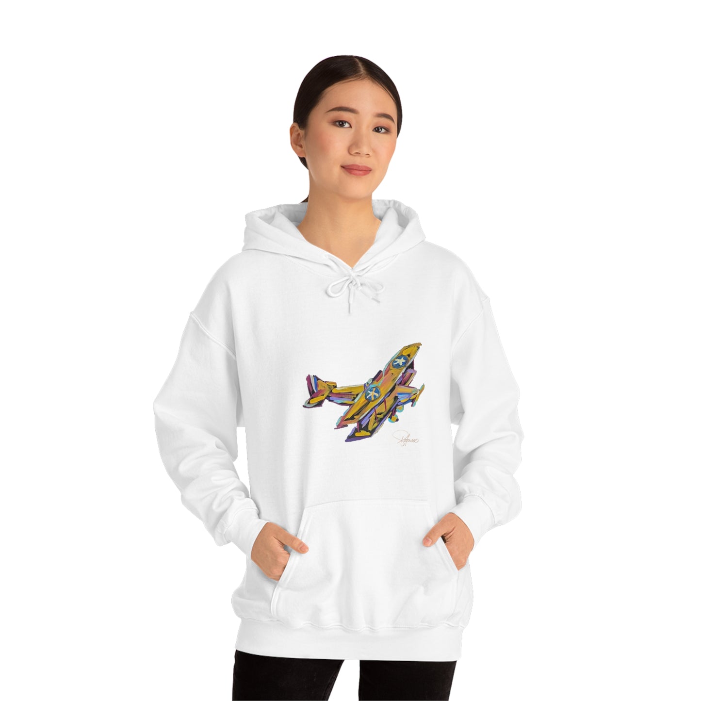 Fly High Towards Your Dreams Airplane Unisex Heavy Blend™ Hooded Sweatshirt | Patcasso