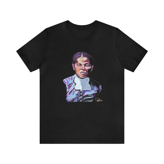 Harriet Tubman painted portrait Unisex Jersey Short Sleeve T-shirt | Honor Black American legends | Patcasso