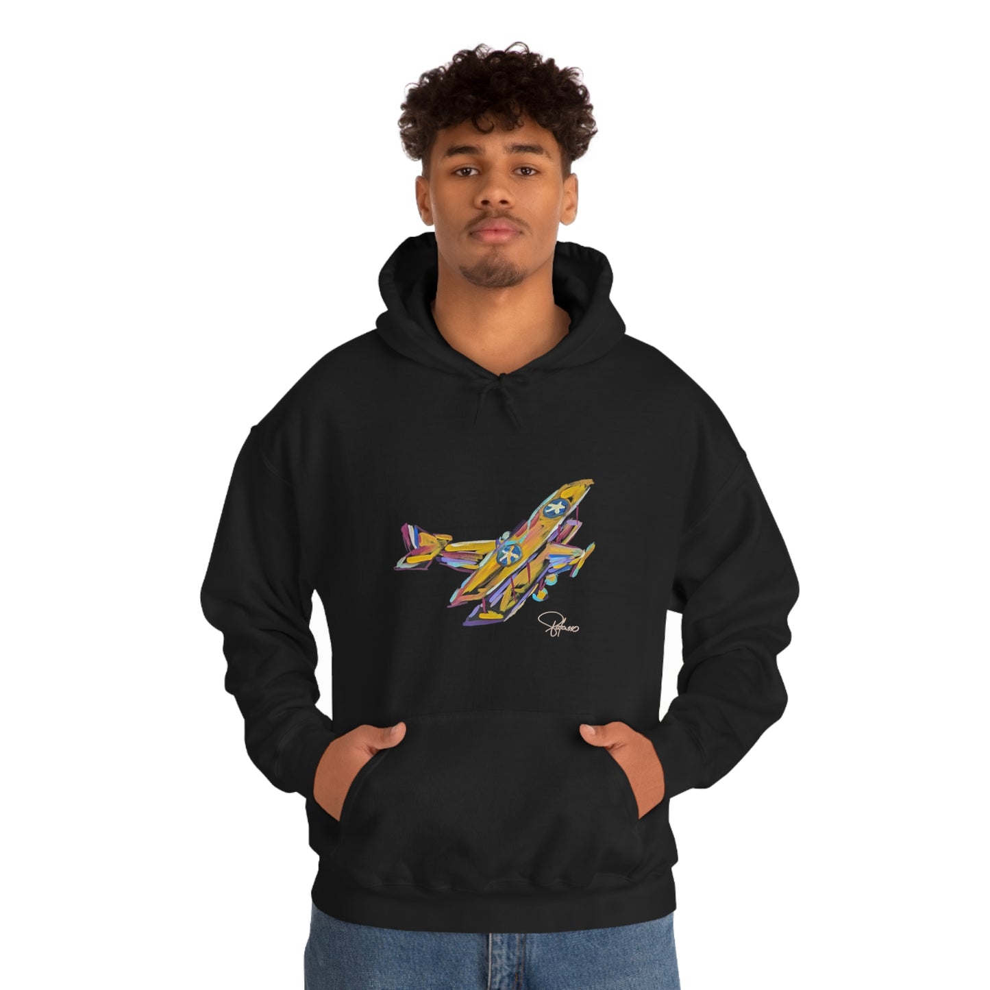 Fly High Towards Your Dreams Airplane Unisex Heavy Blend™ Hooded Sweatshirt | Patcasso