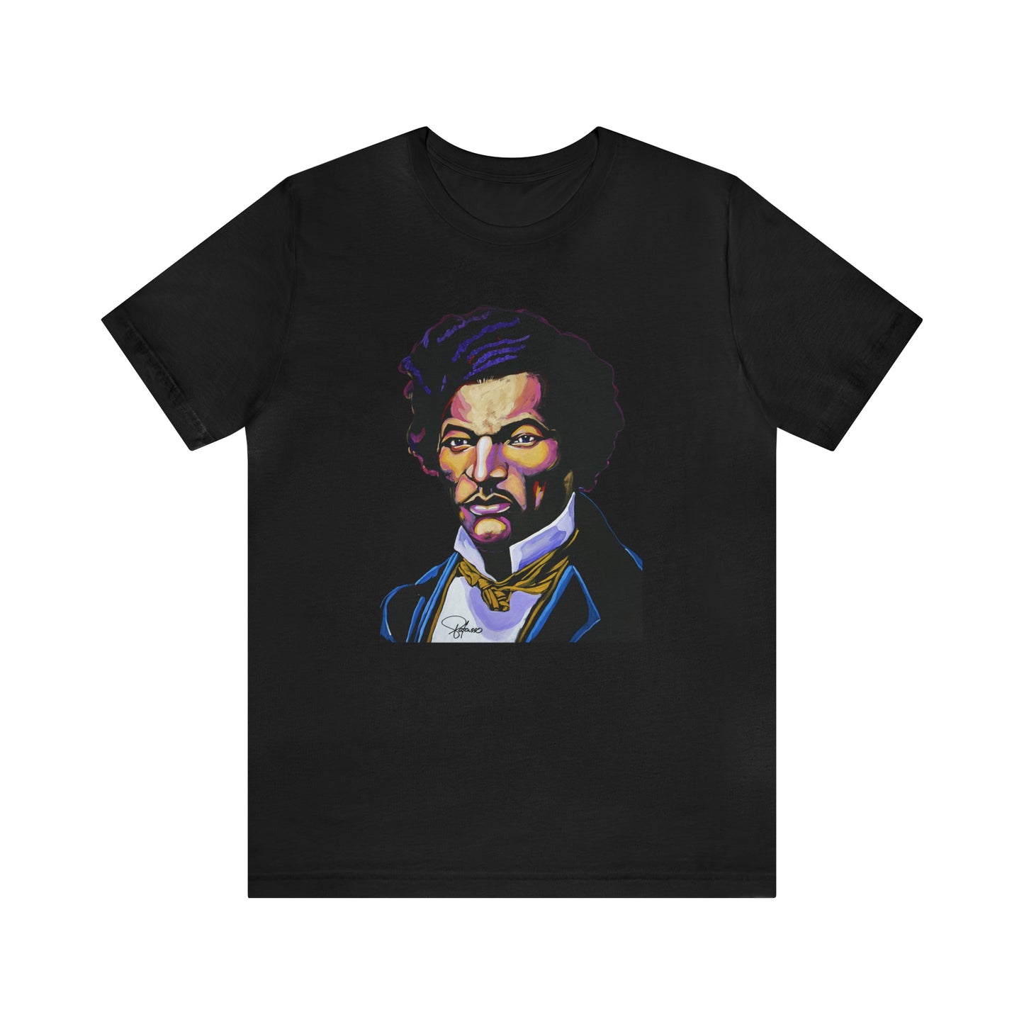 Frederick Douglass painted portrait Unisex Jersey Short Sleeve T-Shirt | Honor Black American Legends | Patcasso