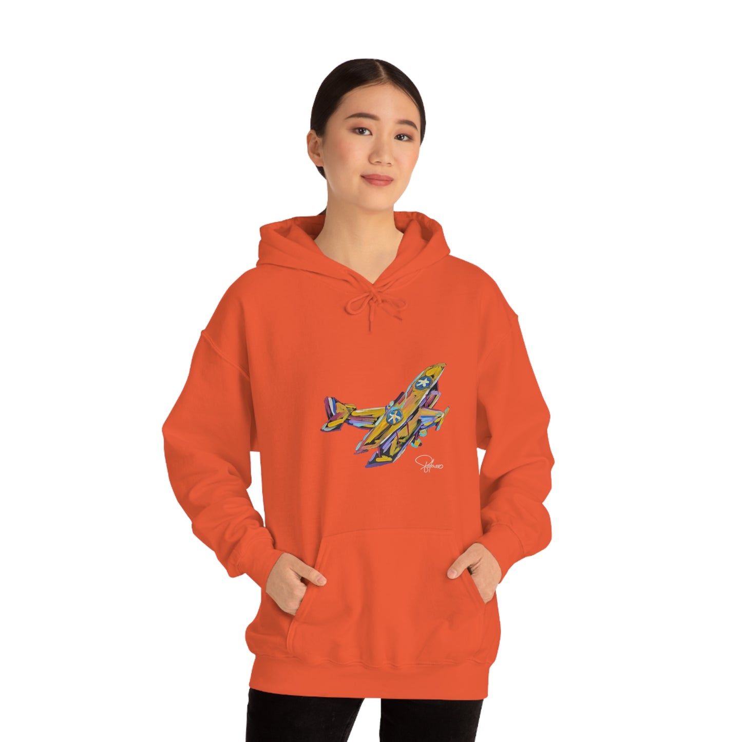 Fly High Towards Your Dreams Airplane Unisex Heavy Blend™ Hooded Sweatshirt | Patcasso